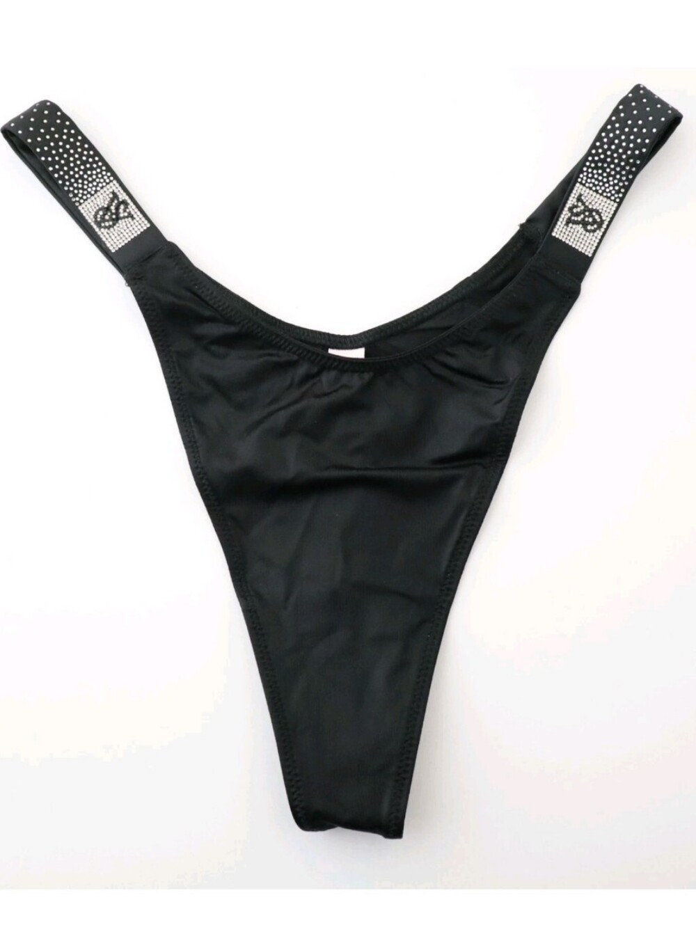 Victoria's Secret Very Sexy Scattered Shine Strap Thong Panty BLACK XXL